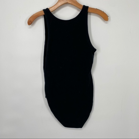 Victoria’s Secret PINK Black V-Neck Tank Bodysuit - Picture 6 of 6